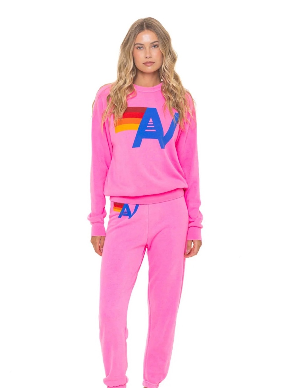 AVIATOR NATION LOGO JOGGER SWEATPANTS & SWEATSHIRT SOLD AS A SET SIZE XS